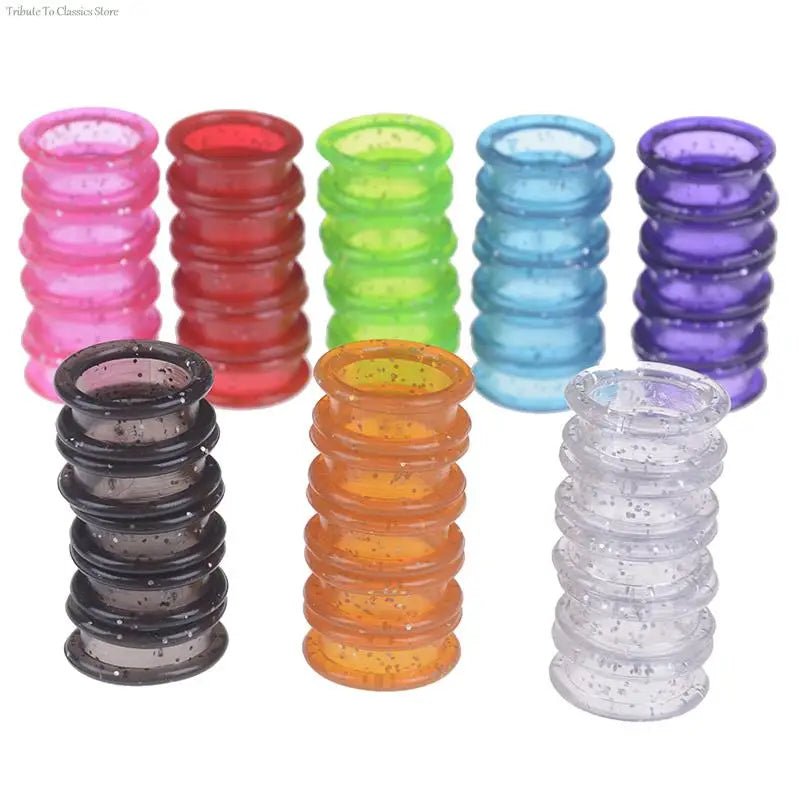 5X Professional Pet Grooming Scissors Protector Cutting Curved Thinning Shears Silicone Finger Rings for Cat Dog Hair Scissors - Furbury