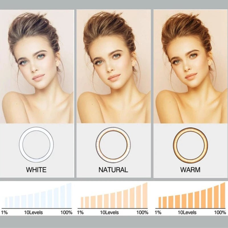 6inch Ring Light with Tripod Led Bright Ring Lamp Light Rim Song Lighting for Photography Selfie Ringlight Right Ligth - Checkouts UK