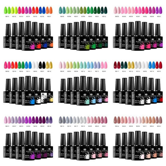 7pc Nail Gel Polish Set DIY Nail Art Design All For Decoration Soak Off UV Gel Long Lasting Manicure Painting Gel Vernis Kits - Checkouts UK