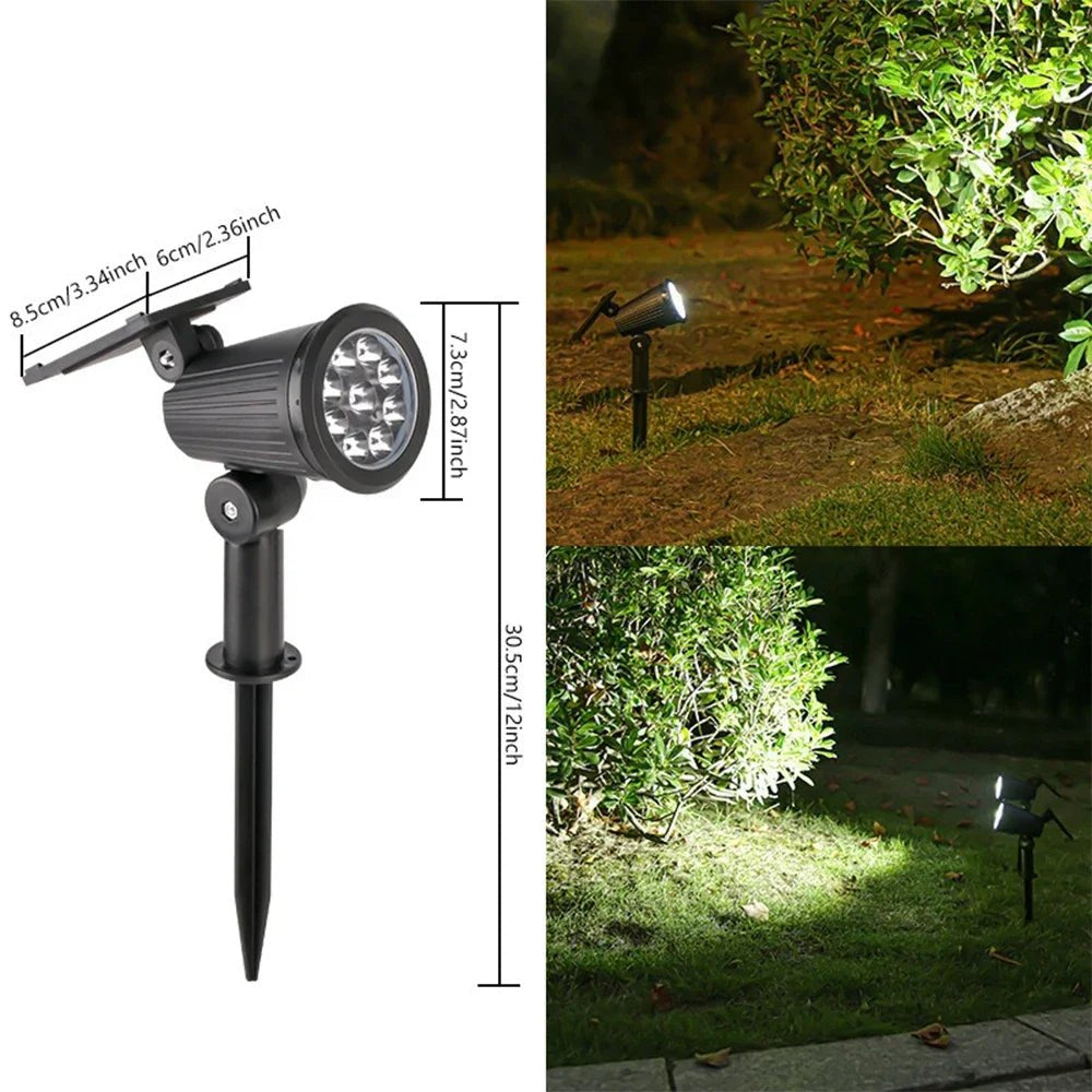 9 LED Solar Spot Lights IP65 Waterproof Outdoor RGB Solar Landscape Lights Brightness Adjustable for Garden Yard Palm Trees - Checkouts UK