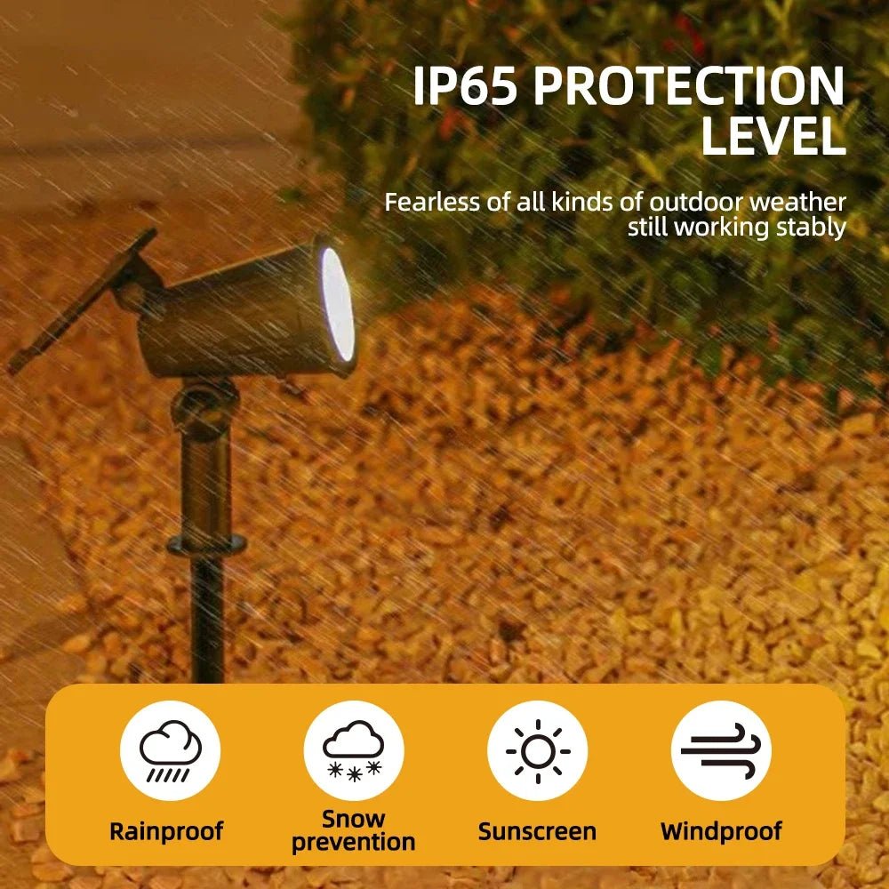 9 LED Solar Spot Lights IP65 Waterproof Outdoor RGB Solar Landscape Lights Brightness Adjustable for Garden Yard Palm Trees - Checkouts UK