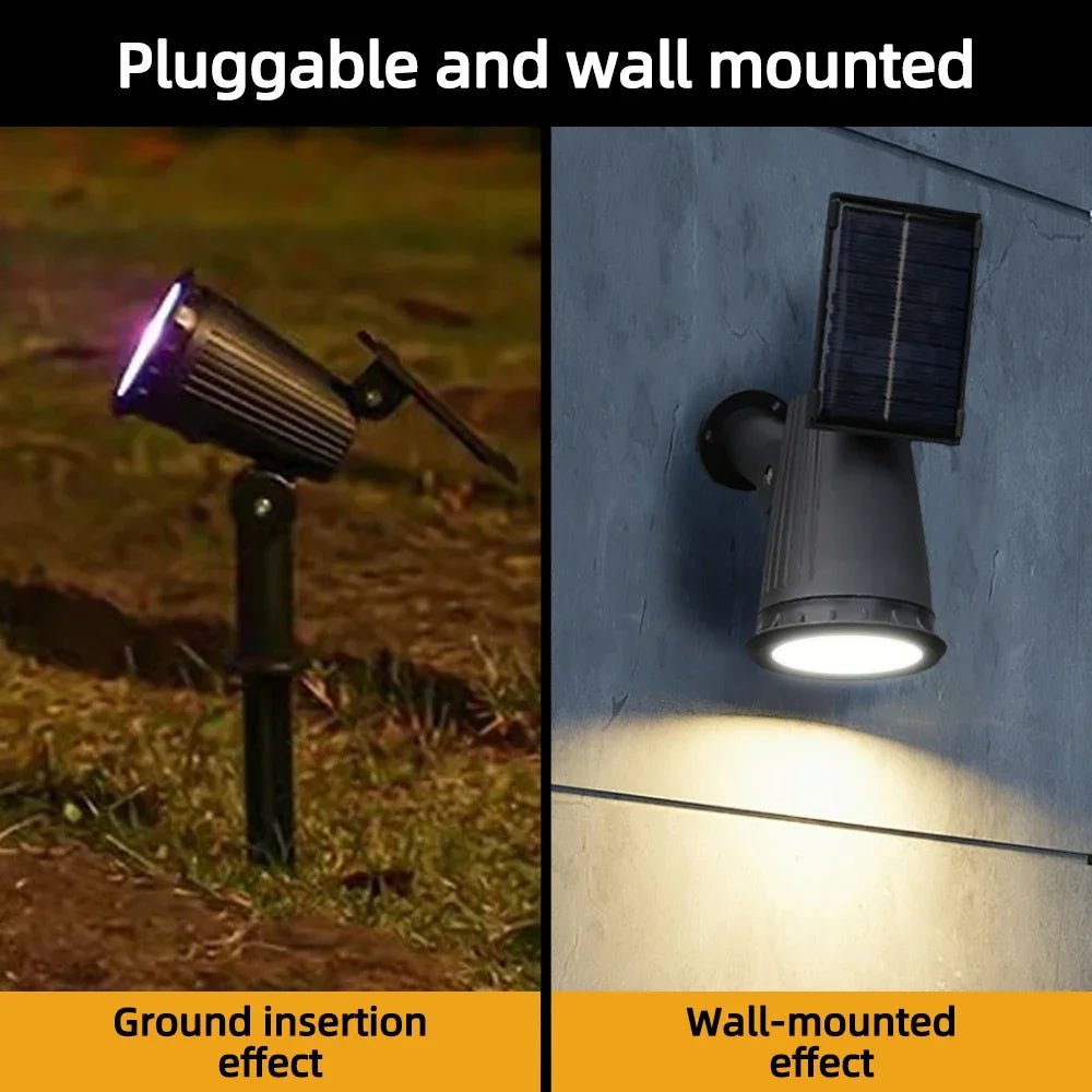 9 LED Solar Spot Lights IP65 Waterproof Outdoor RGB Solar Landscape Lights Brightness Adjustable for Garden Yard Palm Trees - Checkouts UK