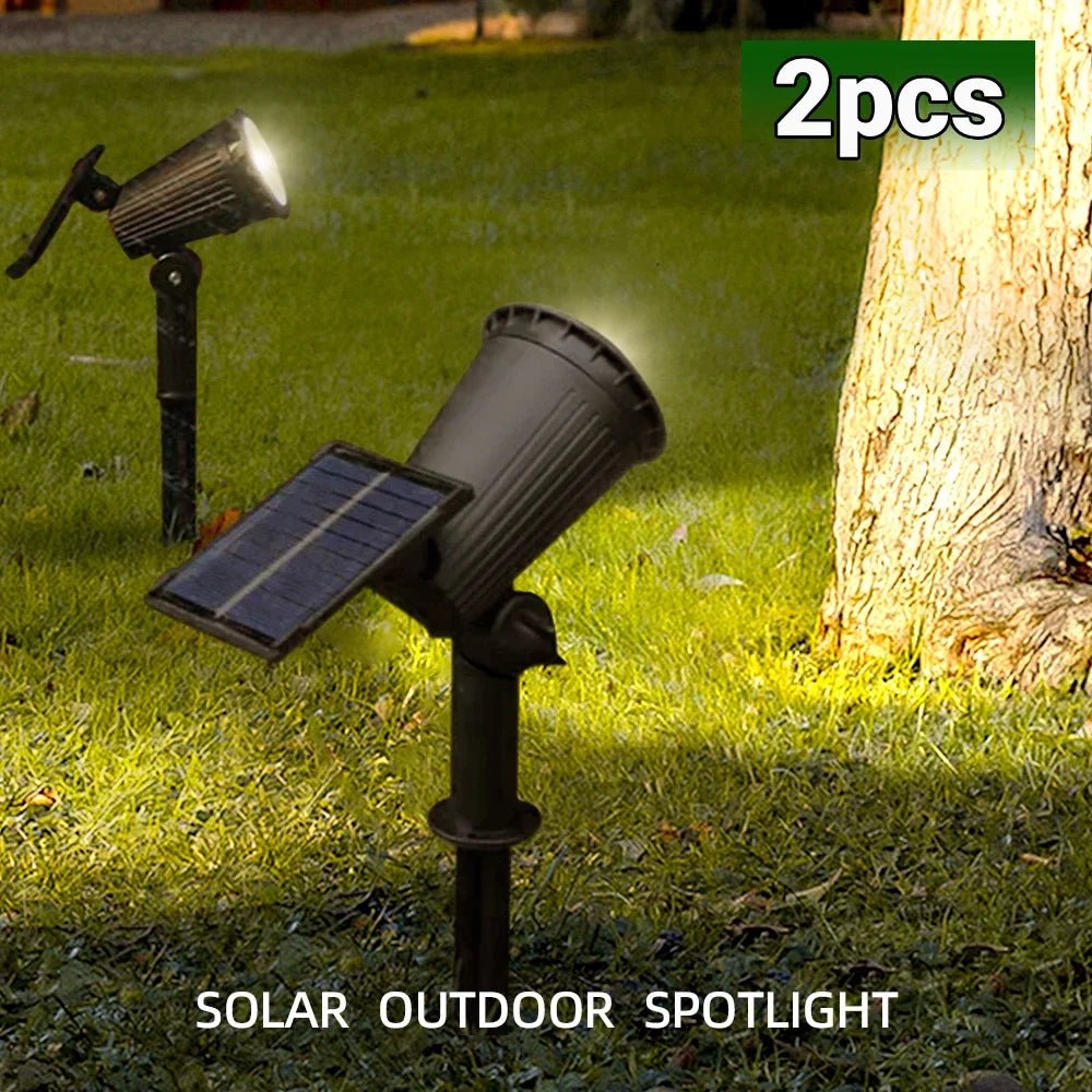 9 LED Solar Spot Lights IP65 Waterproof Outdoor RGB Solar Landscape Lights Brightness Adjustable for Garden Yard Palm Trees - Checkouts UK