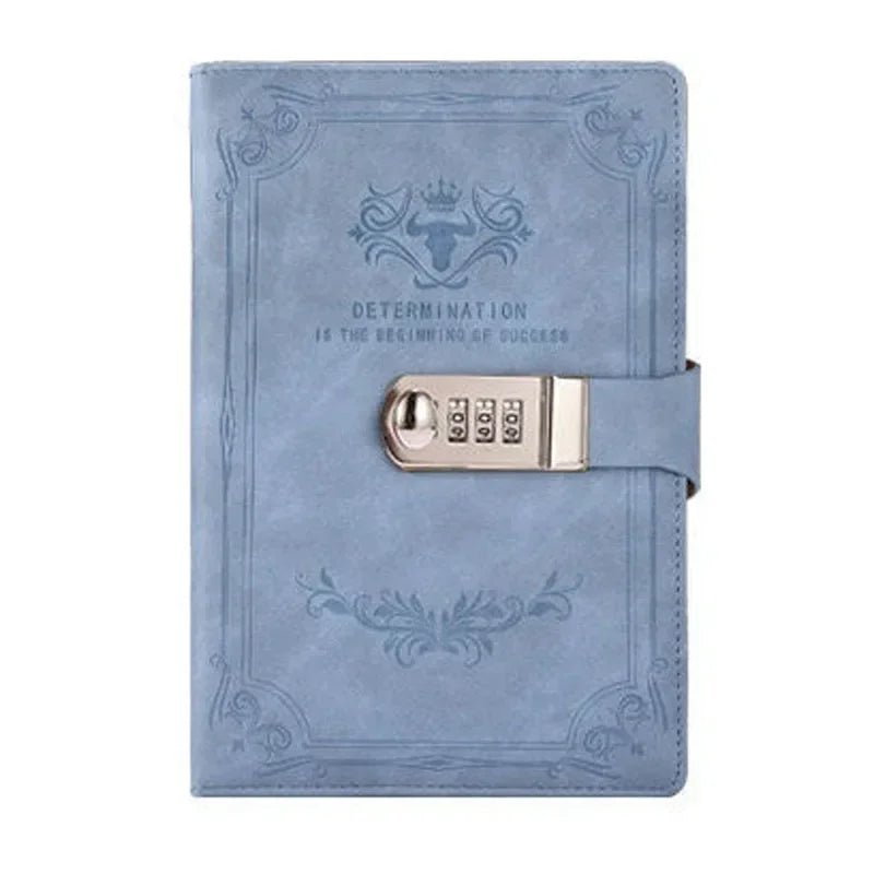 A5 200 Pages Retro Password Book with Lock Diary Thickened Creative Hand Ledger Student Notepad Stationery Notebook Binder - Checkouts USA