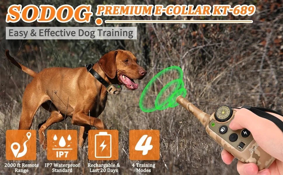 ABQP Electric Dog Training Collar Remote Control Rechargeable Dog Bark Collar Waterproof Anti Barking Device For All Size Dog - Furbury