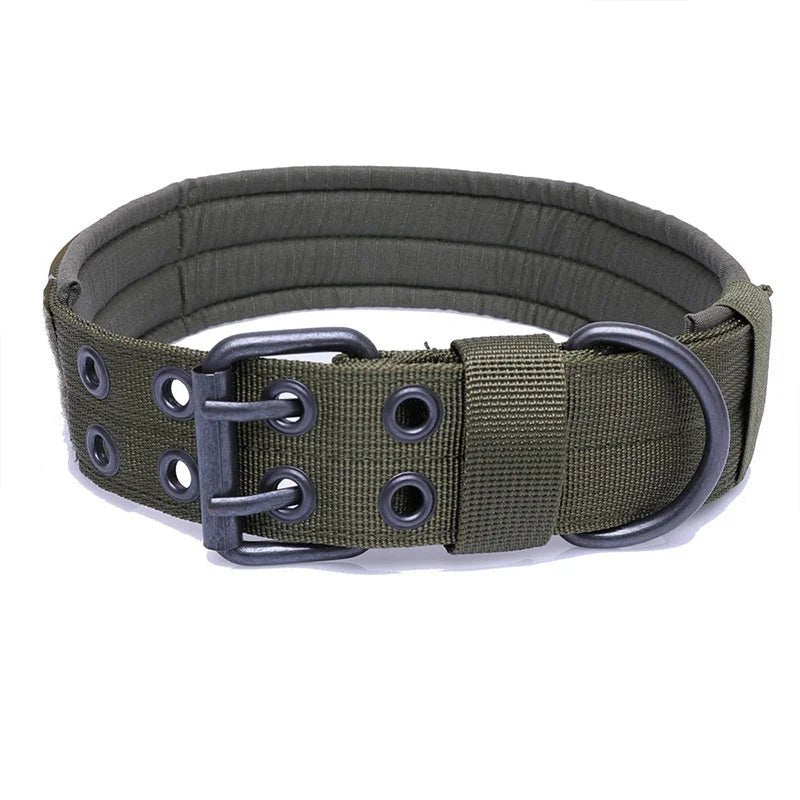 Adjustable Dog Collar Classic Reflective Training Military Dog Collar Nylon Heavy Duty Tactical Dog Collar German Shepherd - Checkouts UK