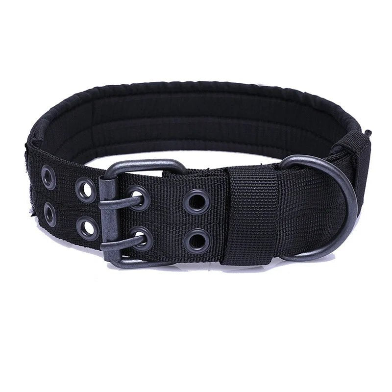Adjustable Dog Collar Classic Reflective Training Military Dog Collar Nylon Heavy Duty Tactical Dog Collar German Shepherd - Checkouts UK