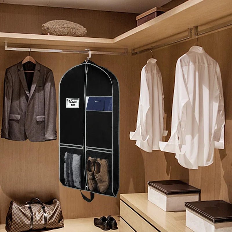 Bag Suit Bags for Travel and Storage Gusseted Zipper Suit Cover Protector with Large Accessory Pockets and Carry Handles - Checkouts UK