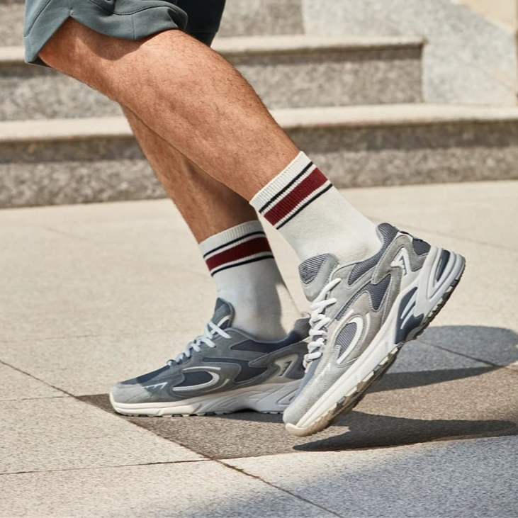 Bassploa Men Running Shoes 2024 New Casual Mesh Breathable Lace - Up Sport Shoes Male Fashion Lightweight Non - Slip Walking Shoes - Checkouts UK