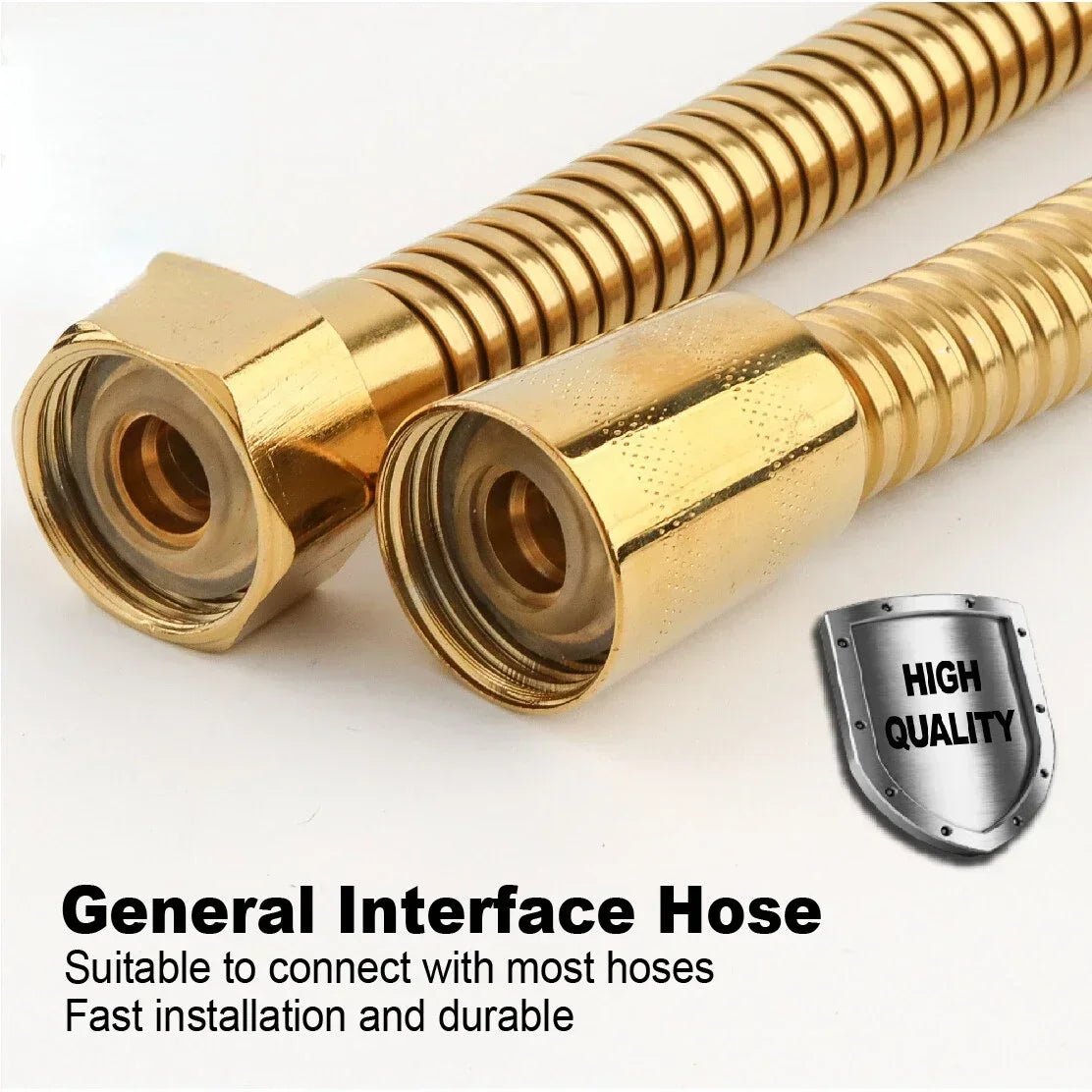 BATHROOM FAUCET HOSE SHOWER HEAD HOSE TOOLS 1.5M GOLD BIDET STAINLESS STEEL FLEXIBLE HOSE - Checkouts USA