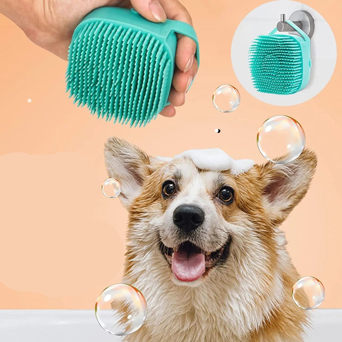 Bathroom Puppy Big Dog Cat Bath Massage Gloves Brush Soft Safety Silicone Pet Accessories for Dogs Cats Tools Mascotas Products - Furbury