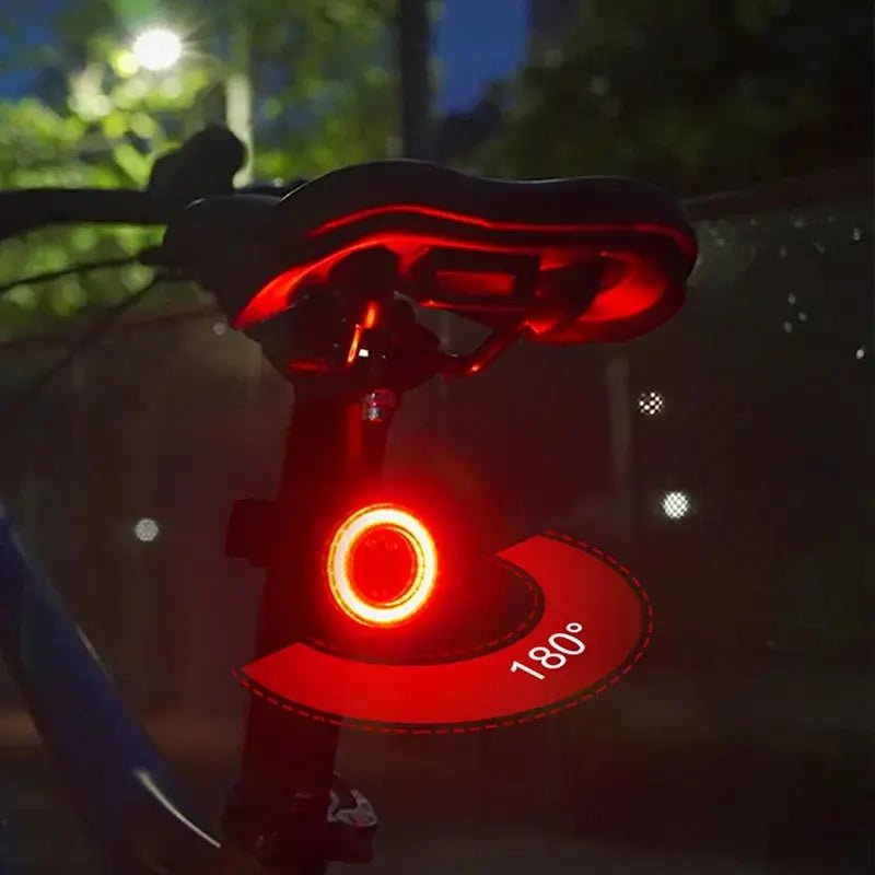 Bicycle Rear Light USB Charging High Visibility Multifunction Flashing With Brake Sensor Tail Light MTB Road Bike Lamps - Checkouts UK