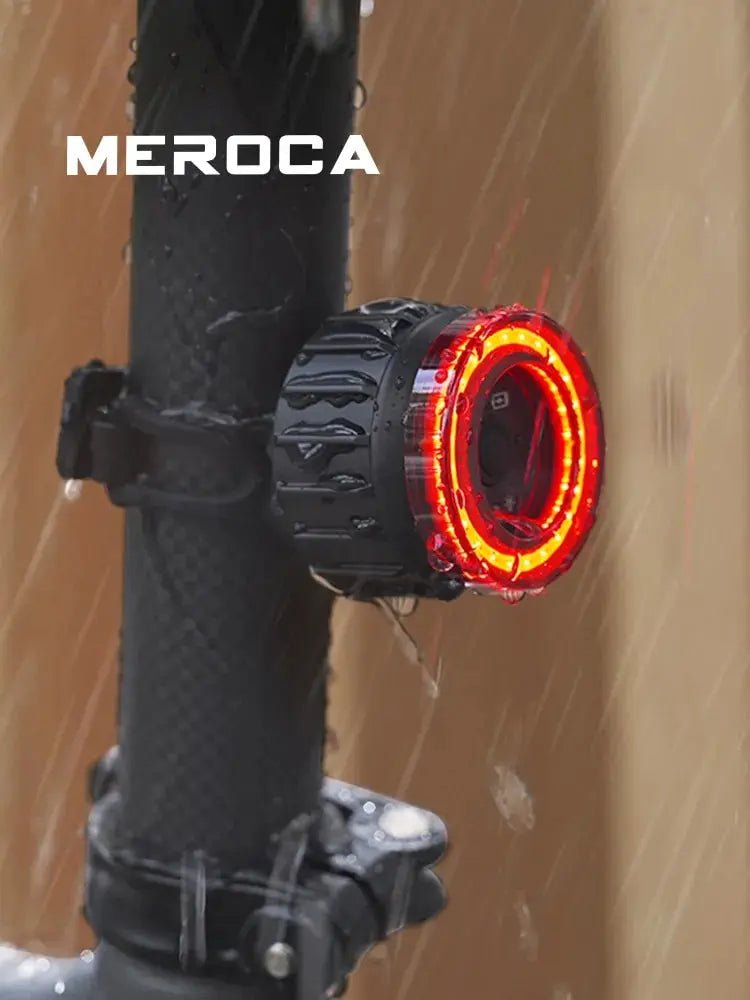 Bicycle Rear Light USB Charging High Visibility Multifunction Flashing With Brake Sensor Tail Light MTB Road Bike Lamps - Checkouts UK