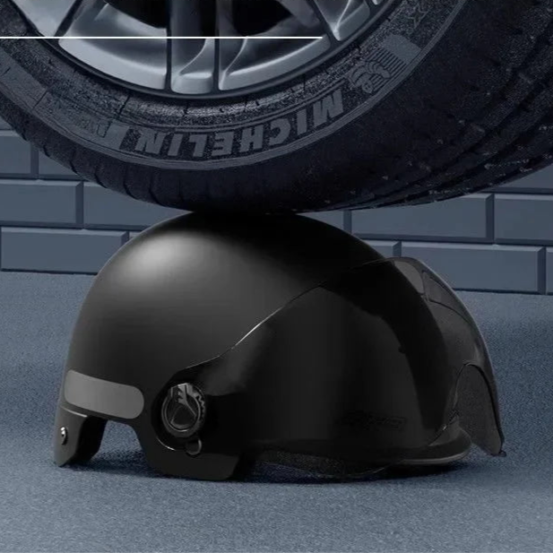 Bicycle Safety Helmet 3C Certified Men's and Women's Adult Children Cartoon Electric Bicycle Motorcycle Half Helmet with Goggles - Checkouts UK