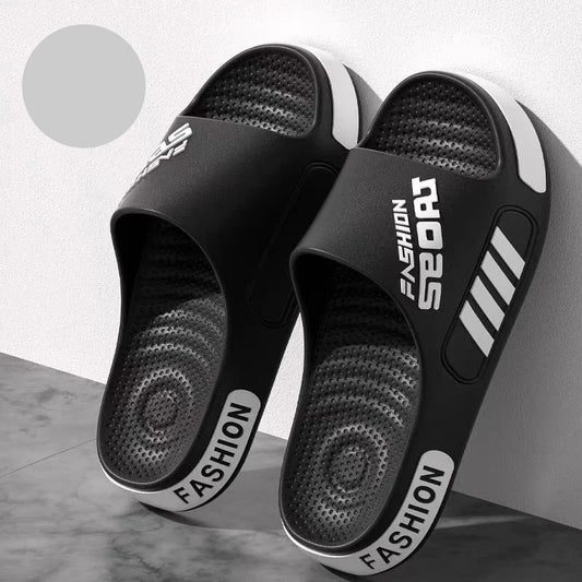 Big Size 48 - 49 Men Slippers Summer Flat Sole Home Slippers For Women Man Open Toe Trend Slides Couple Light Beach Shoes Sandals - Checkouts UK