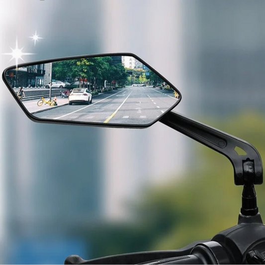 Bike Rearview Mirror Reflector Adjustable Rotatable Handlebar Mirror Clear Rearview Electric Scooter Cycling Bicycle Accessories - Checkouts UK