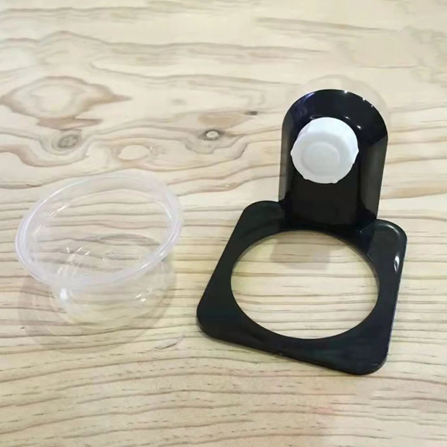 Black Plastic Gecko Feeder Ledge Space Saving Reptile Feeding Ledge for Lizard Gecko Pet Accessories Supplies - Furbury