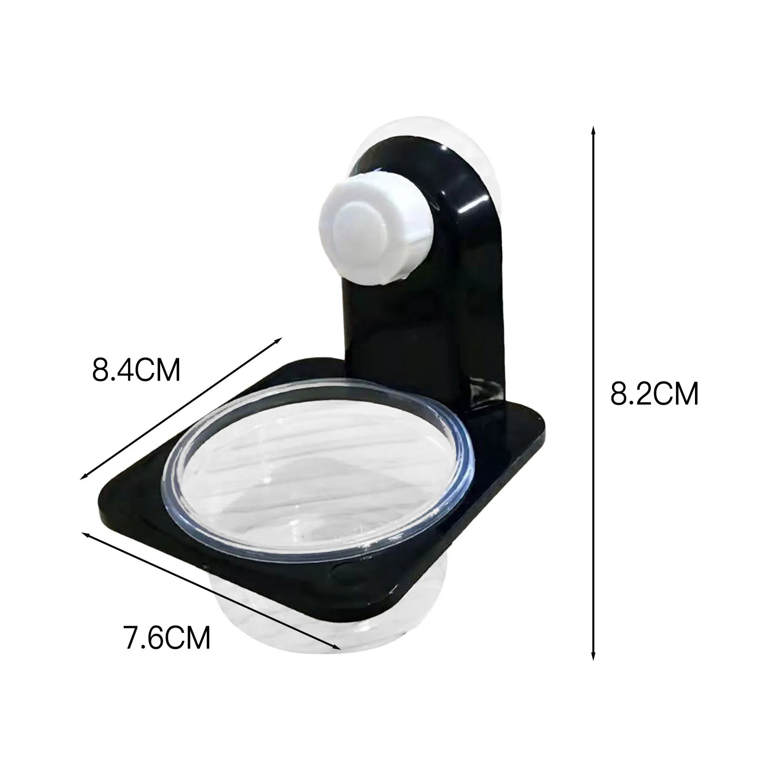 Black Plastic Gecko Feeder Ledge Space Saving Reptile Feeding Ledge for Lizard Gecko Pet Accessories Supplies - Furbury