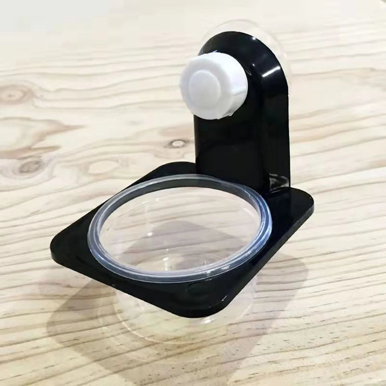 Black Plastic Gecko Feeder Ledge Space Saving Reptile Feeding Ledge for Lizard Gecko Pet Accessories Supplies - Furbury