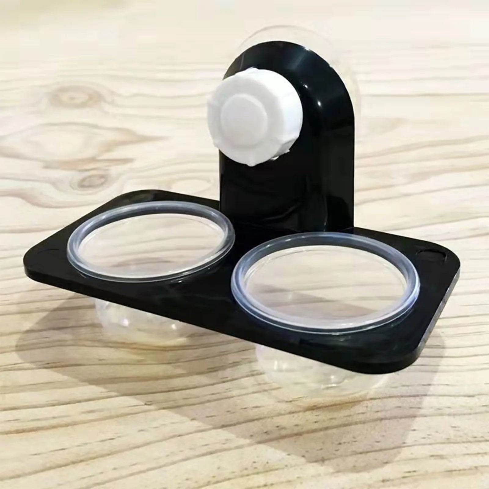 Black Plastic Gecko Feeder Ledge Space Saving Reptile Feeding Ledge for Lizard Gecko Pet Accessories Supplies - Furbury