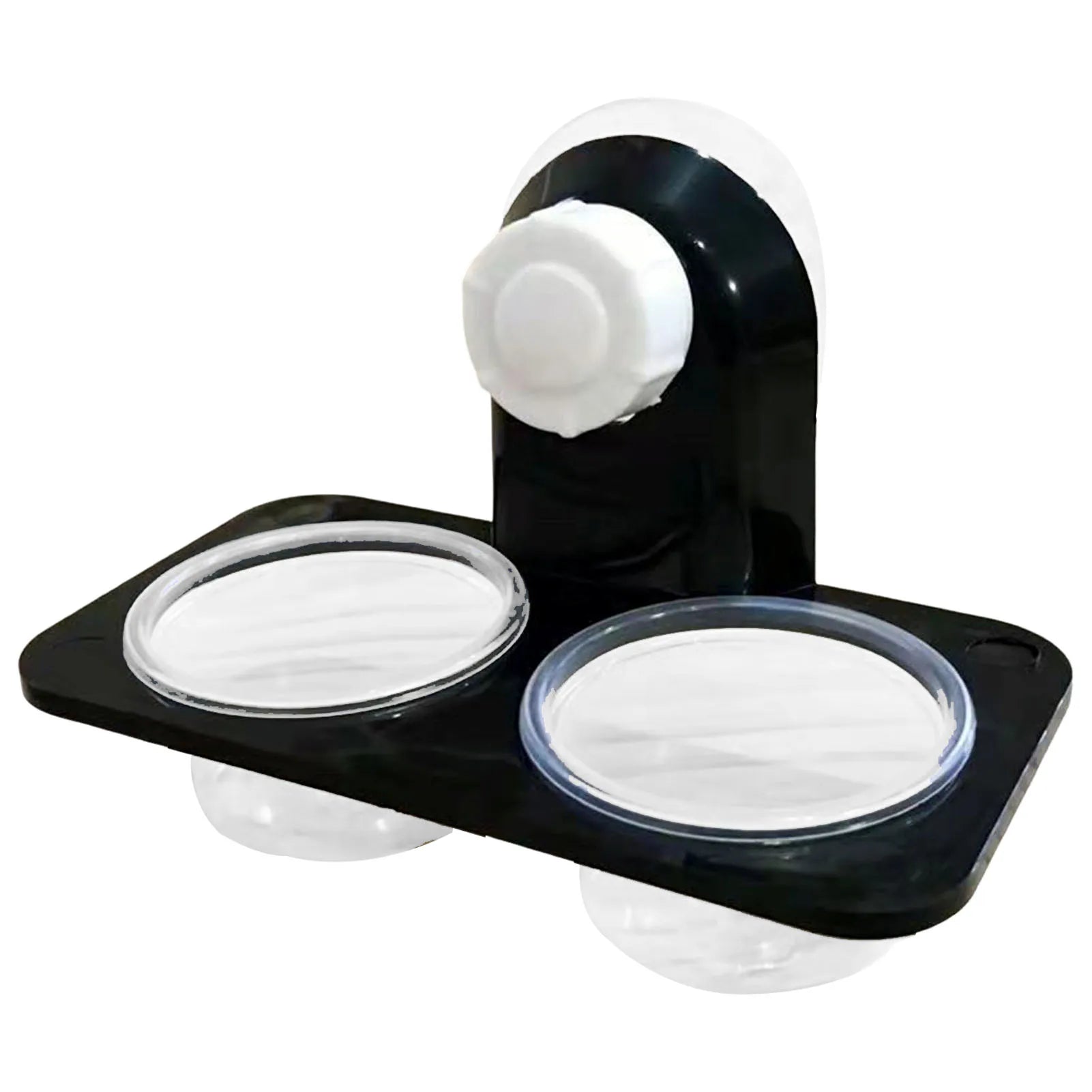 Black Plastic Gecko Feeder Ledge Space Saving Reptile Feeding Ledge for Lizard Gecko Pet Accessories Supplies - Furbury