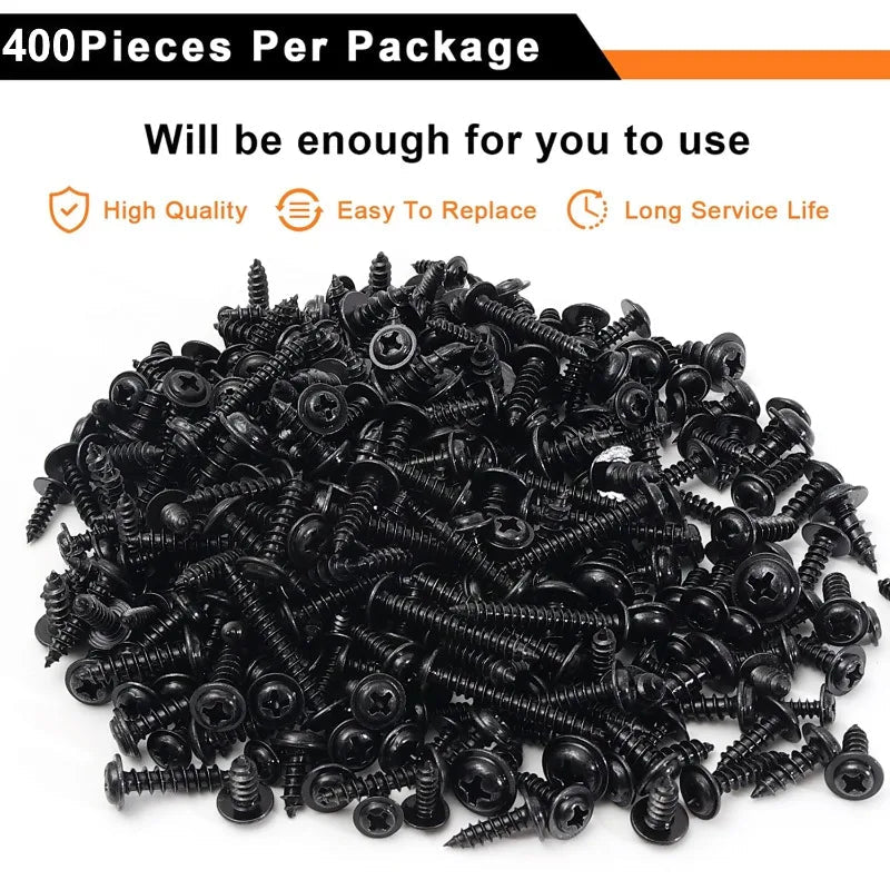 Black Self - Tapping Screw Cross Drill Woodworking Installation Fasteners Screws Household Hardware Repair Tools Assortment Kits - Checkouts USA