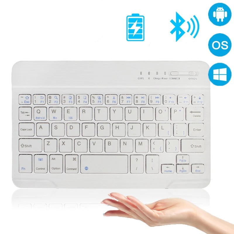 Bluetooth Wireless Keyboard Mini Keyboard For MacBook iPad 2.4G Rechargeable Gaming Receiver For Android iOS Windows - Checkouts UK