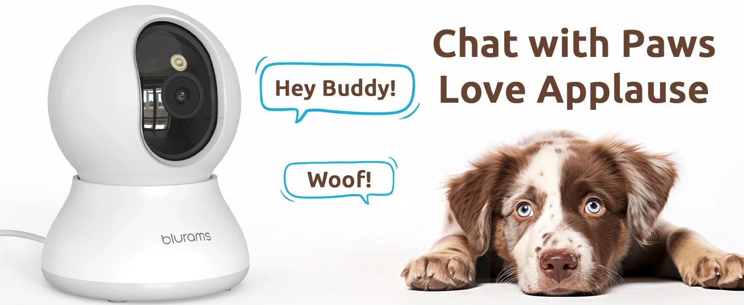 blurams Pet Camera 2K, 360° Indoor Security Camera, Dog Camera with Phone App, PTZ Cameras for Home Security Indoor, 2 - Way Audio - Furbury