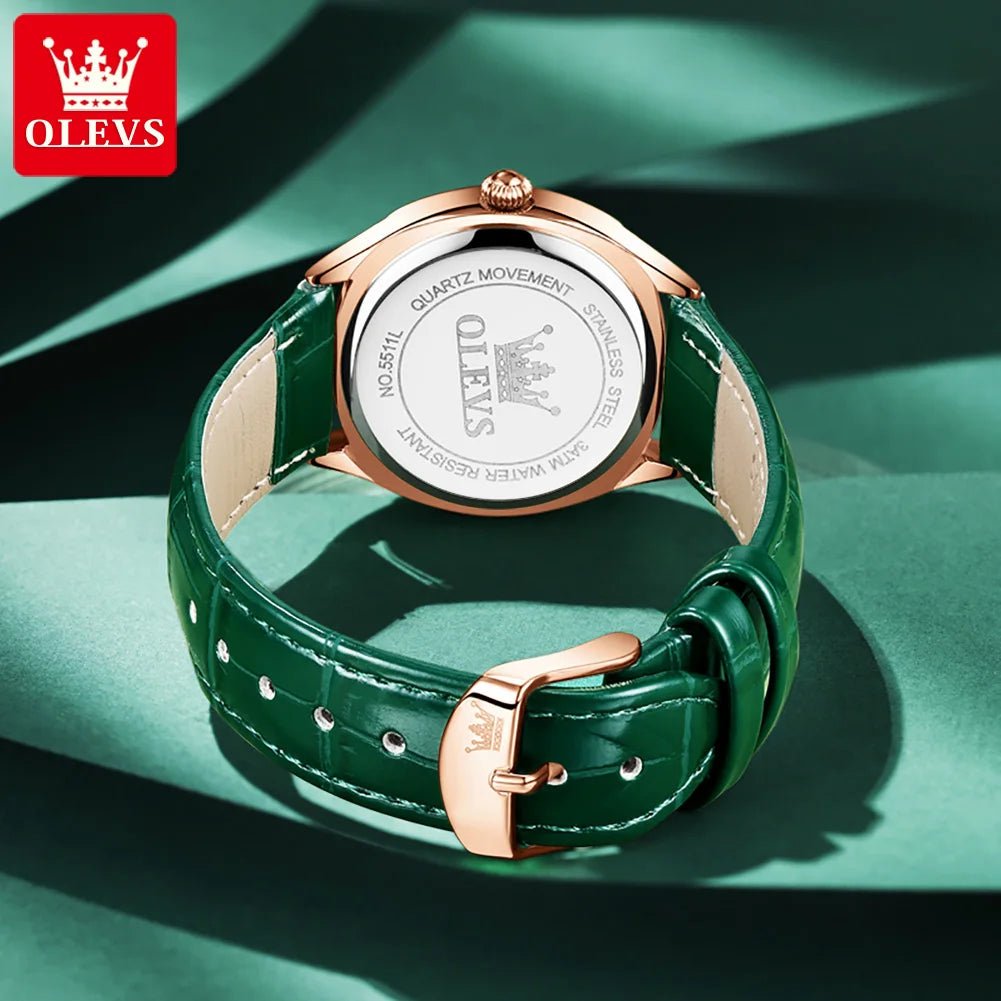 Brand watch diamond - encrusted outer ring single calendar ladies quartz watch waterproof watch 5511 - Checkouts USA