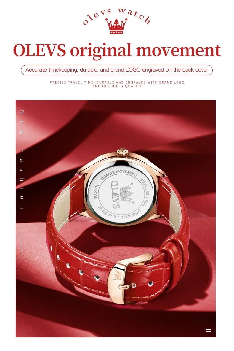 Brand watch diamond - encrusted outer ring single calendar ladies quartz watch waterproof watch 5511 - Checkouts USA