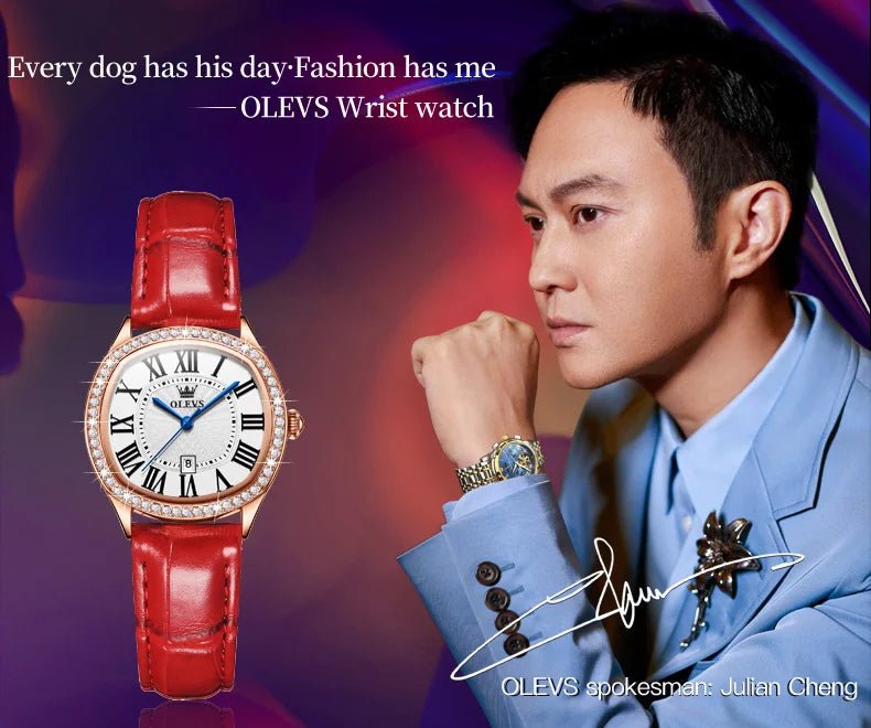Brand watch diamond - encrusted outer ring single calendar ladies quartz watch waterproof watch 5511 - Checkouts USA