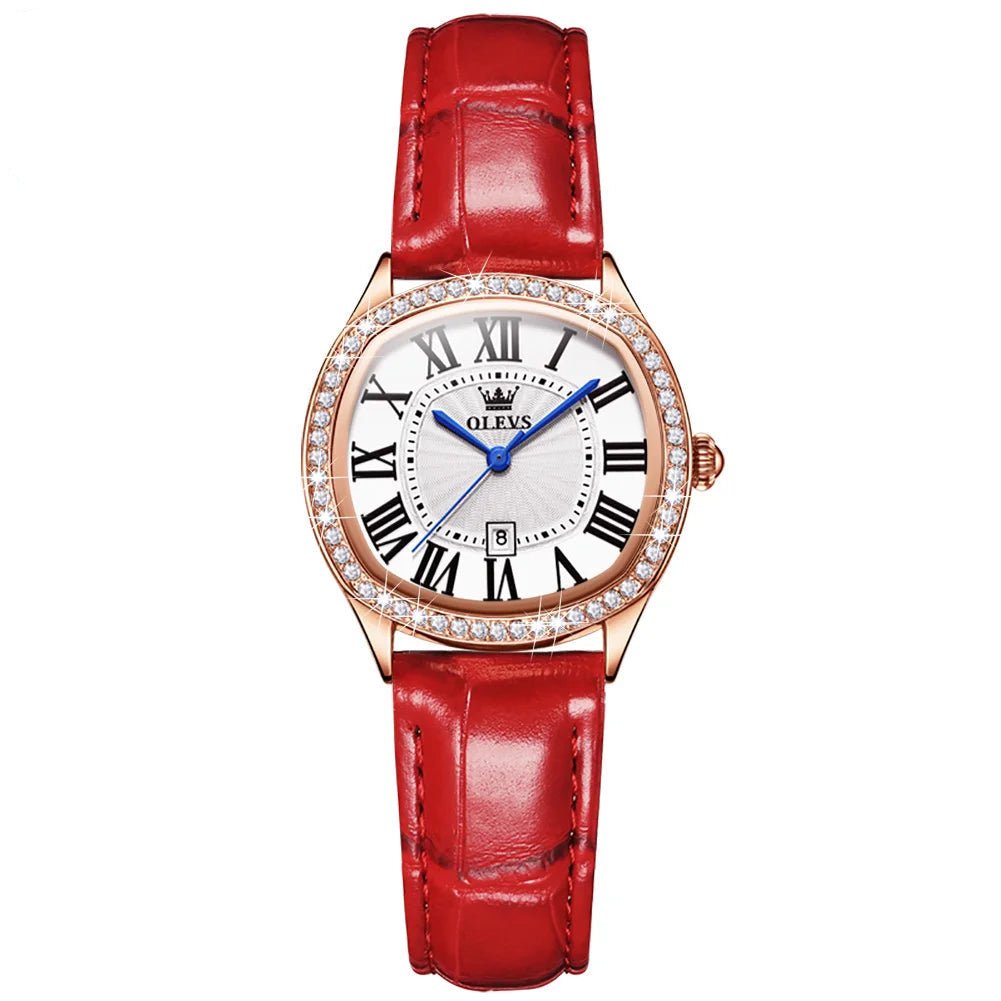 Brand watch diamond - encrusted outer ring single calendar ladies quartz watch waterproof watch 5511 - Checkouts USA
