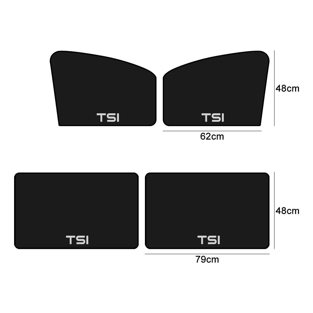 Car Folding Strong Magnetic Adsorption Window Curtains For VW - TSI TDI 4Motion Polo Tiguan Golf 7 Touran Bora CC Auto Accessories - Checkouts USA