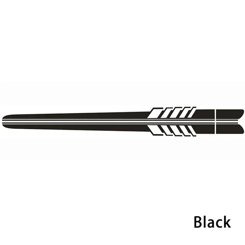 Car Side Stickers Racing Stripes Vehicle Universal Race Stripes Door Decals Skirt Vinyl Film Exterior Stickers for Accessories - Checkouts USA