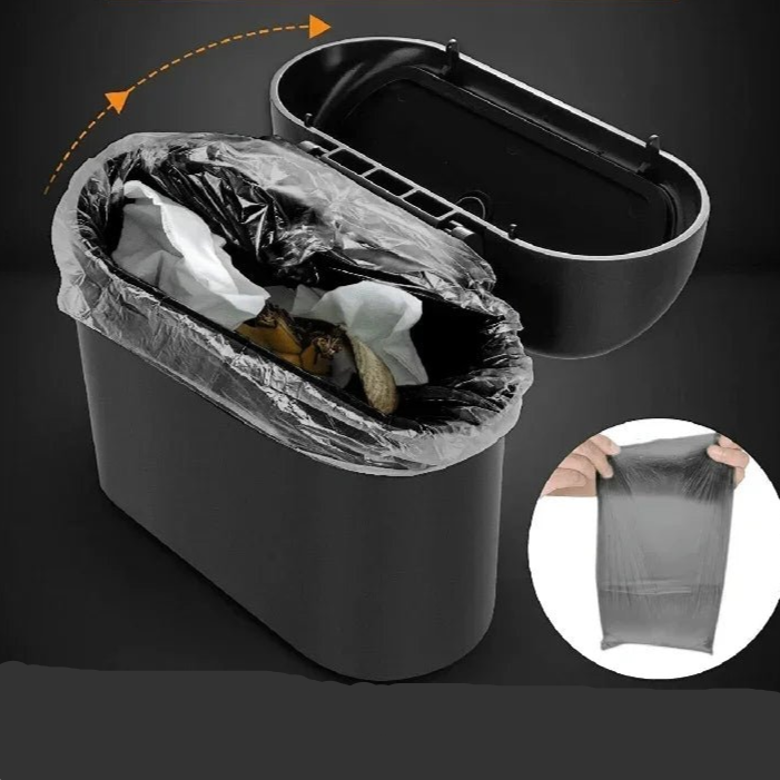 Car Trash Can (with Lid) Contains 60 (300) Garbage Bags, Small Car Trash Can, Leak - proof Mini Car Accessories - Checkouts UK
