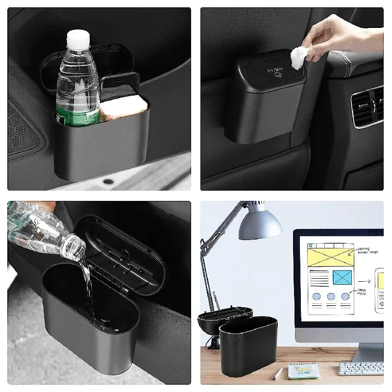 Car Trash Can (with Lid) Contains 60 (300) Garbage Bags, Small Car Trash Can, Leak - proof Mini Car Accessories - Checkouts UK