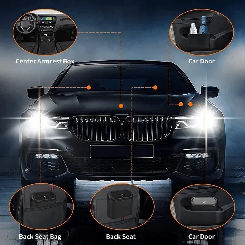 Car Trash Can (with Lid) Contains 60 (300) Garbage Bags, Small Car Trash Can, Leak - proof Mini Car Accessories - Checkouts UK