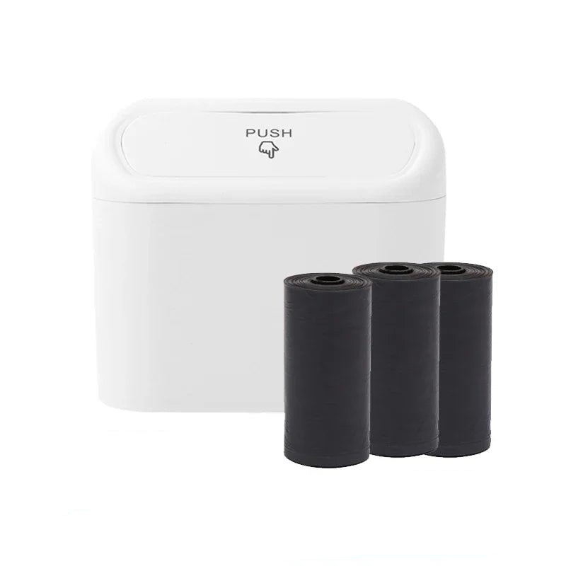 Car Trash Can (with Lid) Contains 60 (300) Garbage Bags, Small Car Trash Can, Leak - proof Mini Car Accessories - Checkouts UK