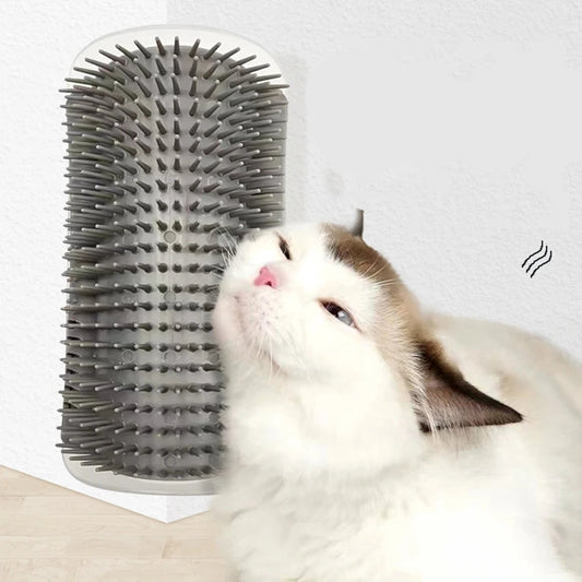 Cat Brush Comb Cat Toy with Catnip Cat Wall Brush Corner Cat Scratcher Massage Self Groomer Comb Pet Brush Corner cat scrubber - Furbury