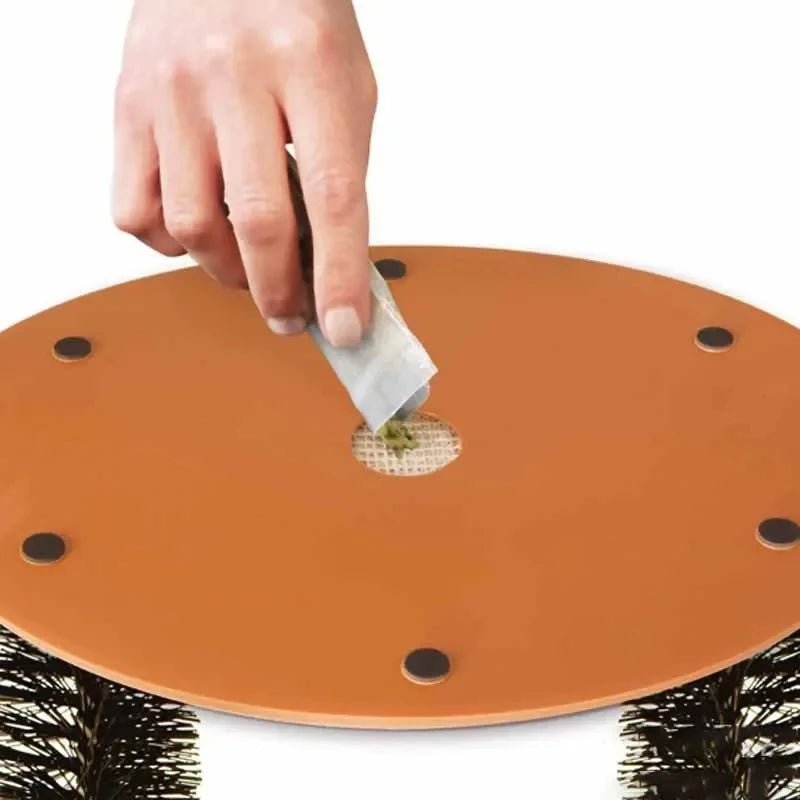 Cat Toy Arch Self Groome Pamper Feline with A Massage Grooming Rubbing Brush with Scratching Pad Toy for Cats Interactive Toys - Furbury