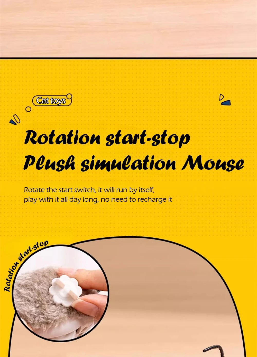 Cat Toys Clockwork Simulation Mouse No Batteries Durable Indoor Cat Hi - Lo Relieve Boredom Interactive Plush Toys Pet Toys - Checkouts UK