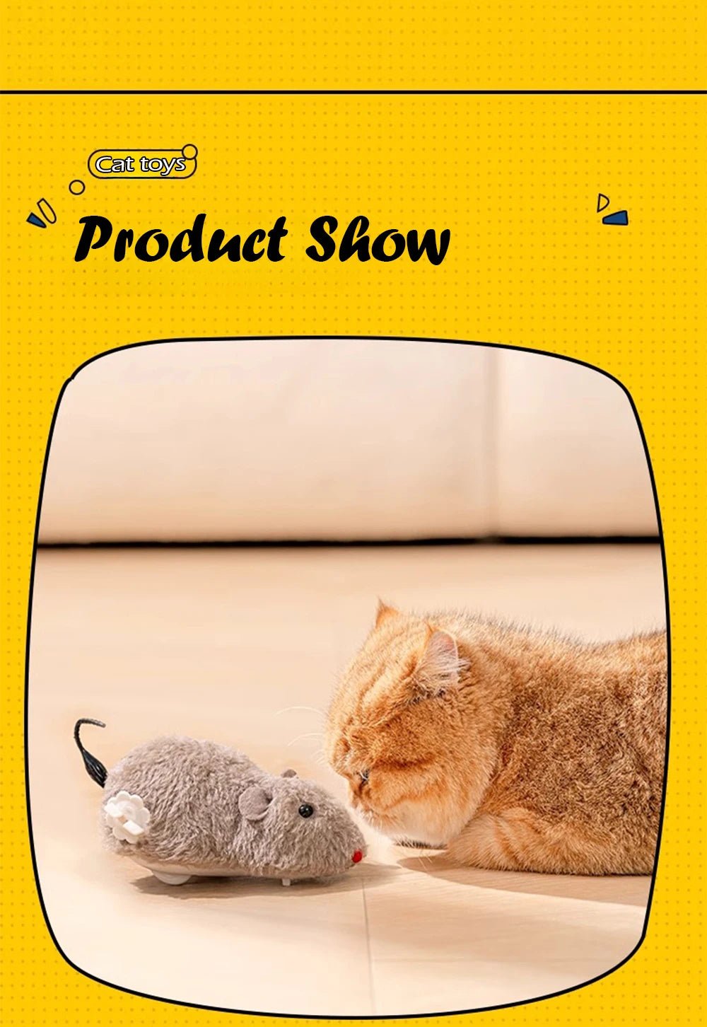 Cat Toys Clockwork Simulation Mouse No Batteries Durable Indoor Cat Hi - Lo Relieve Boredom Interactive Plush Toys Pet Toys - Checkouts UK