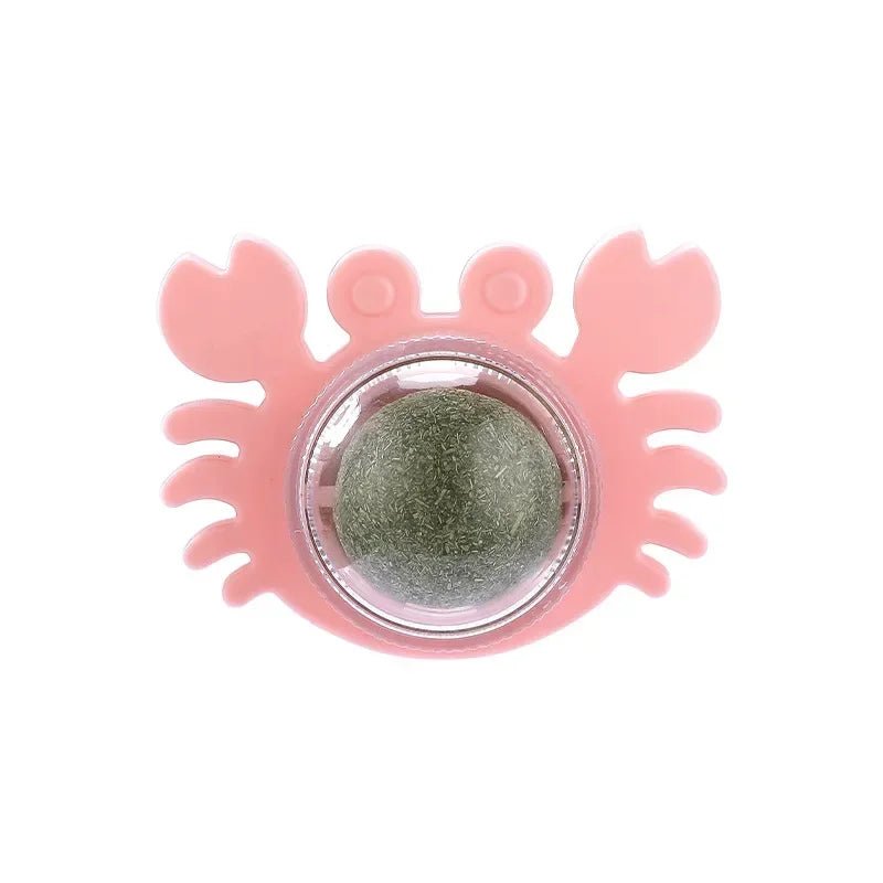 Cats Toys Natural Catnip Cat Rotatable Licking Catnip Wall Ball Toy Freshen Breath Remove Hair Balls Cat Accessories Pet Supply - Furbury