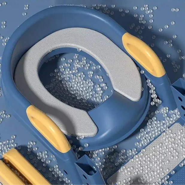 Children's Toilet Seat Stairway Baby Boys and Girls Toilet Folding Stand Step Stool Children's Step Toilet Seat Ring - Checkouts UK