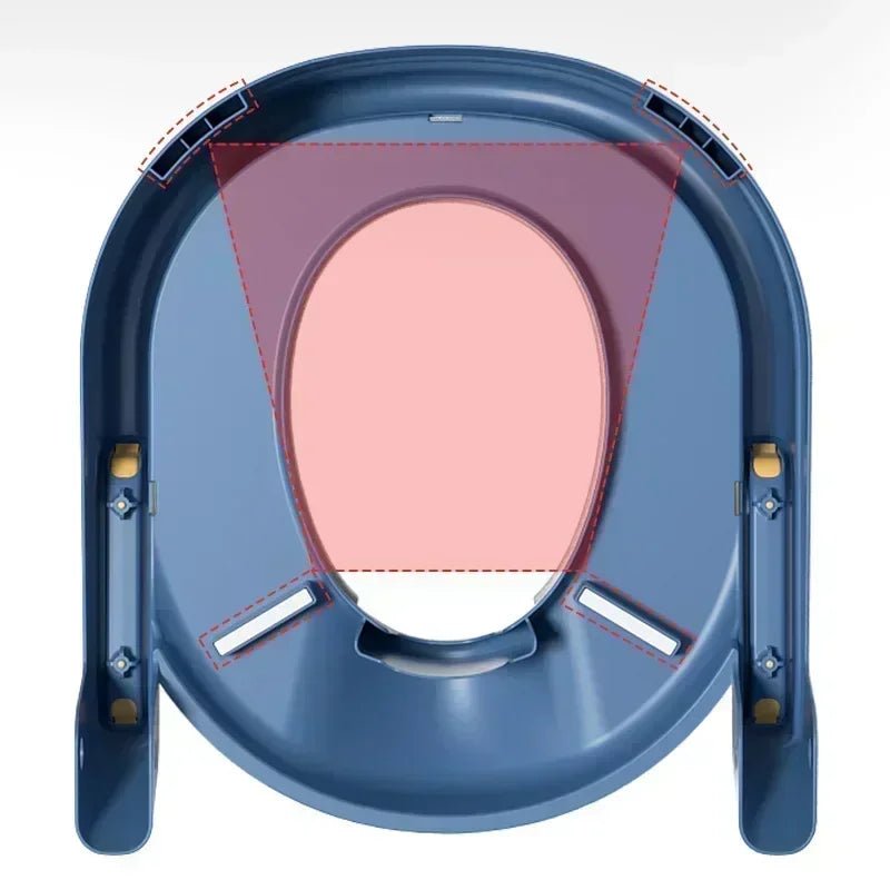 Children's Toilet Seat Stairway Baby Boys and Girls Toilet Folding Stand Step Stool Children's Step Toilet Seat Ring - Checkouts UK