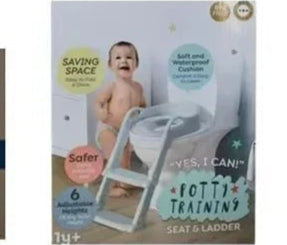 Children's Toilet Seat Stairway Baby Boys and Girls Toilet Folding Stand Step Stool Children's Step Toilet Seat Ring - Checkouts UK