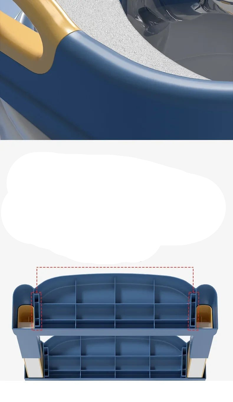 Children's Toilet Seat Stairway Baby Boys and Girls Toilet Folding Stand Step Stool Children's Step Toilet Seat Ring - Checkouts UK