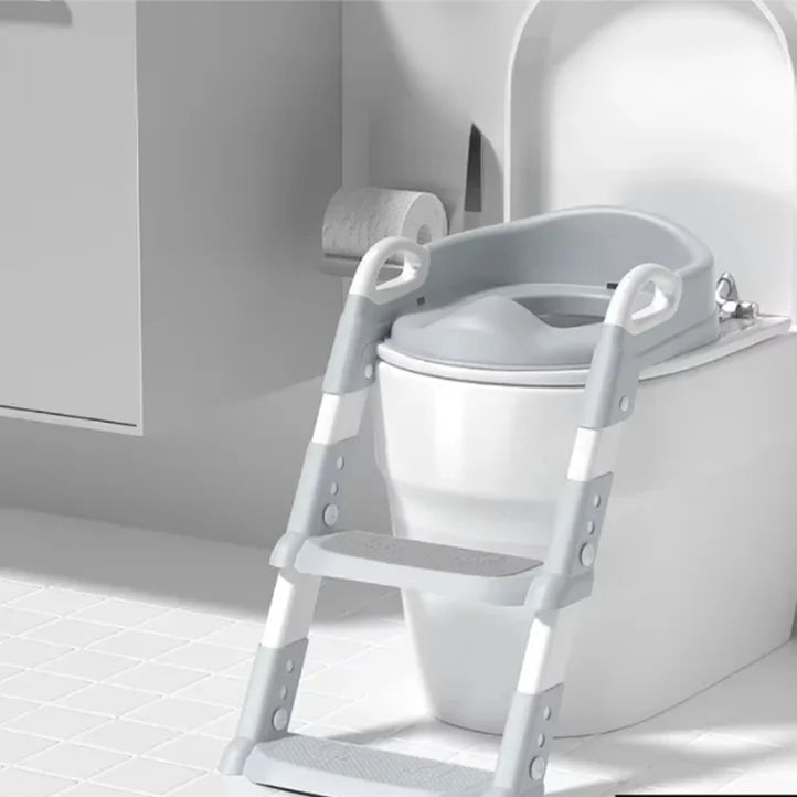 Children's Toilet Seat Stairway Baby Boys and Girls Toilet Folding Stand Step Stool Children's Step Toilet Seat Ring - Checkouts UK