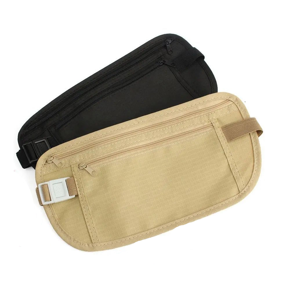Cloth Waist Bags Travel Pouch Hidden Wallet Passport Money Waist Belt Bag Slim Secret Security Useful Travel Bags Chest Packs - Checkouts UK
