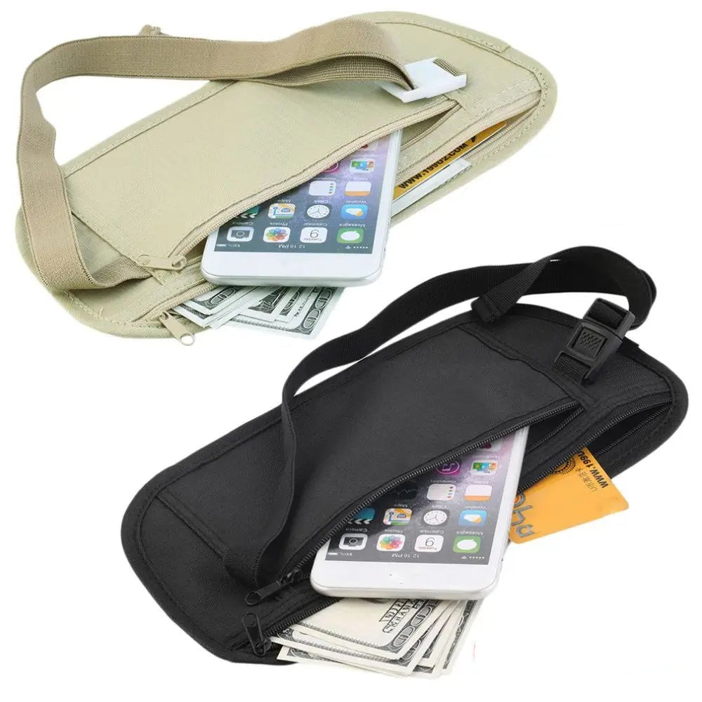 Cloth Waist Bags Travel Pouch Hidden Wallet Passport Money Waist Belt Bag Slim Secret Security Useful Travel Bags Chest Packs - Checkouts UK